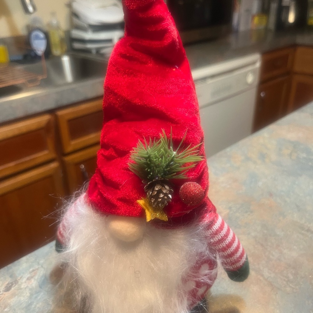 Festive Red Holiday Gnome Decor